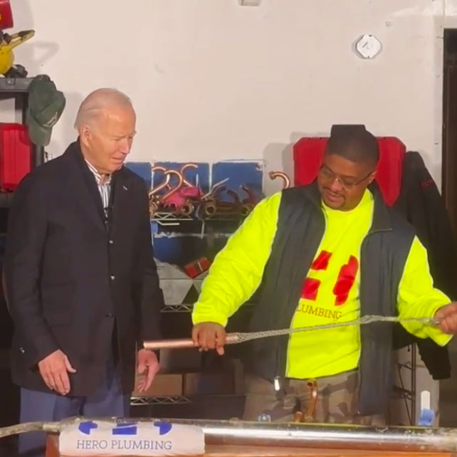 President Biden and Rashawn Spivey